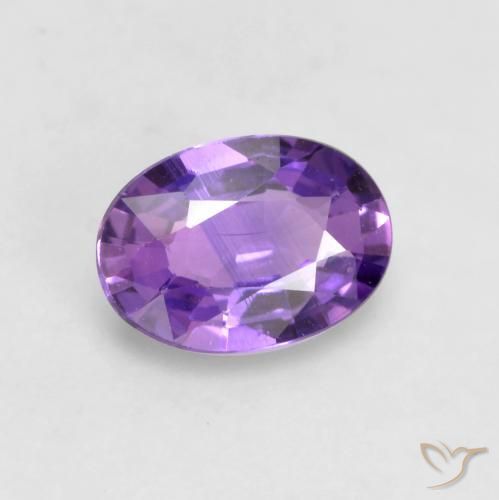 Zaffiro Rosa Viola naturale da 0.51 ct, Ovale, VS