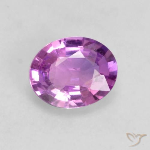 0.50ct Naturale Viola Rosato Intenso Zaffiro, Ovale, VS