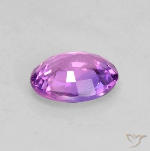 Zaffiro Viola Rosato Intenso naturale da 0.50 ct, Ovale, VS