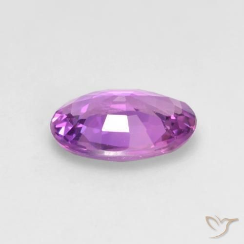 Zaffiro Viola medio naturale da 0.47 ct, Ovale, VVS-VS