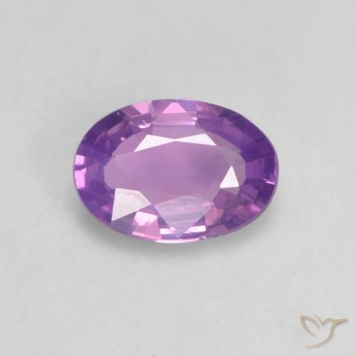 0.63ct Naturale Viola medio Zaffiro, Ovale, VVS-VS
