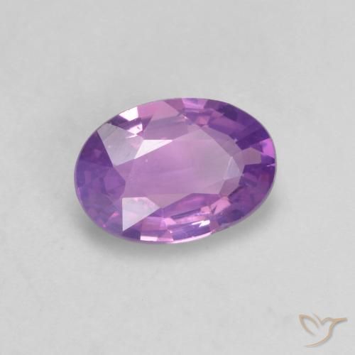 Zaffiro Viola medio naturale da 0.63 ct, Ovale, VVS-VS