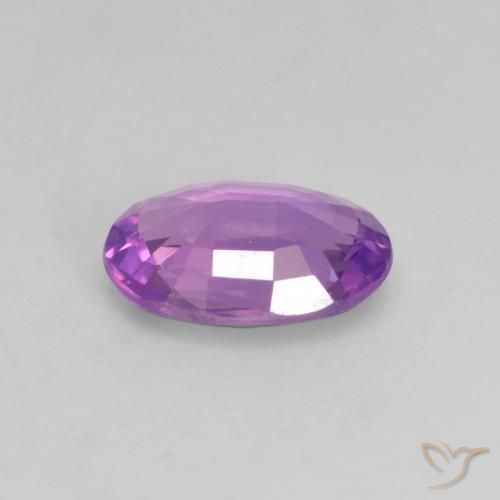 Zaffiro Viola medio naturale da 0.63 ct, Ovale, VVS-VS