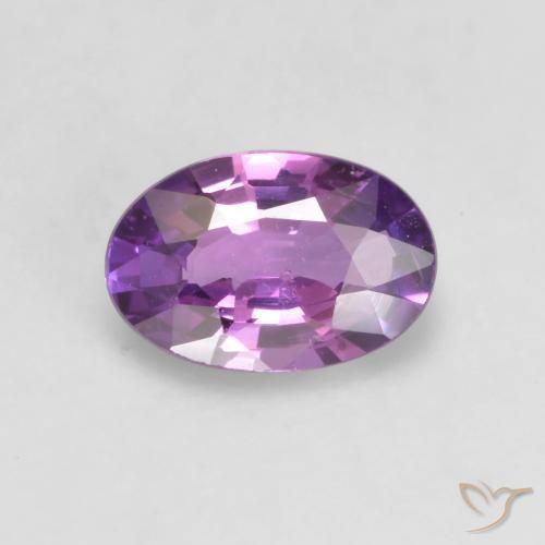 0.48ct Naturale Viola Rosa Intenso Zaffiro, Ovale, VVS-VS