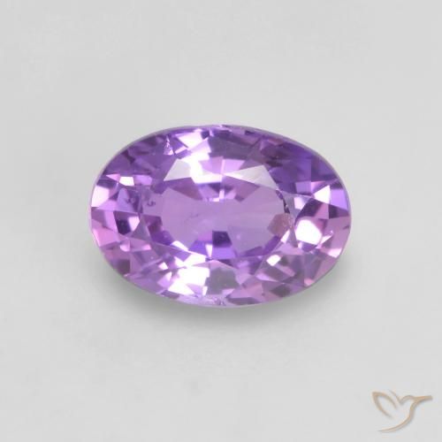 0.64ct Naturale Vivido Rosa Viola Zaffiro, Ovale, VS