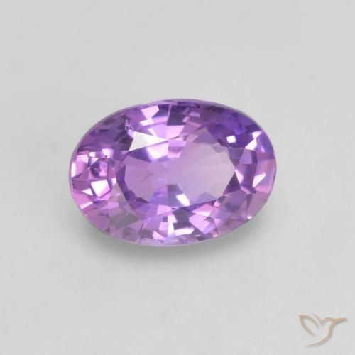 Zaffiro Vivido Rosa Viola naturale da 0.64 ct, Ovale, VS