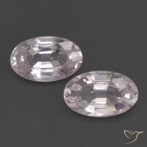 0.62ctw Naturale Rosa violaceo Bianco Zaffiro, Ovale, VVS-VS