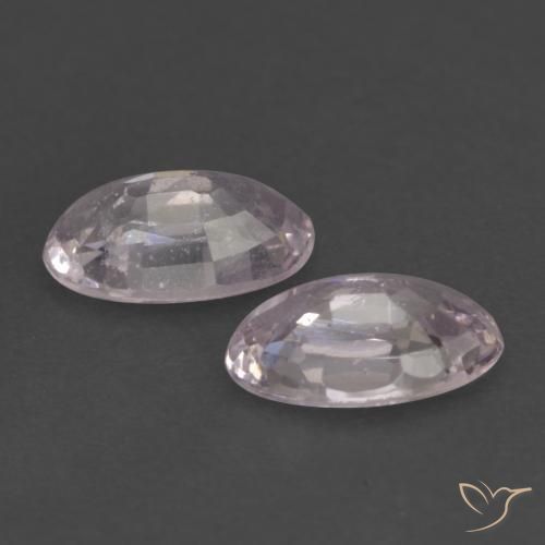 Gemme di Zaffiro Rosa violaceo Bianco naturale da 0.62 ct, Ovale, VVS-VS