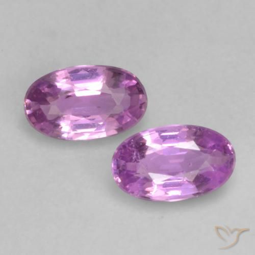 0.48ctw Naturale Viola medio Zaffiro, Ovale, VVS-VS
