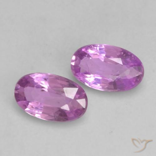 Gemme di Zaffiro Viola medio naturale da 0.48 ct, Ovale, VVS-VS