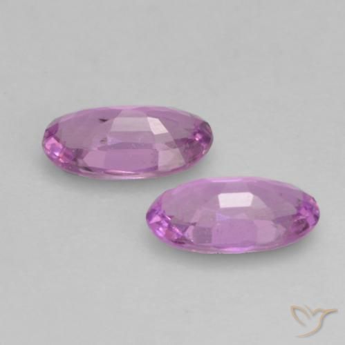 Gemme di Zaffiro Viola medio naturale da 0.48 ct, Ovale, VVS-VS