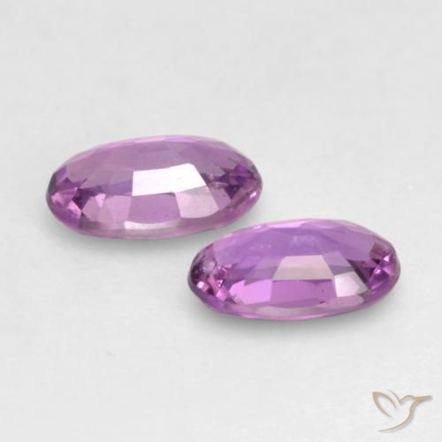 Gemme di Zaffiro Viola elettrico naturale da 0.58 ct, Ovale, VVS-VS
