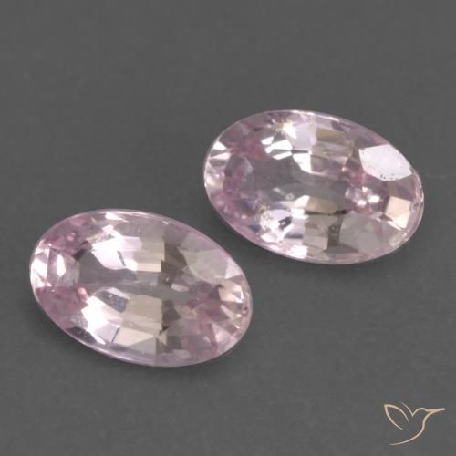Gemme di Zaffiro Rosa Molto Chiaro naturale da 0.61 ct, Ovale, VVS-VS