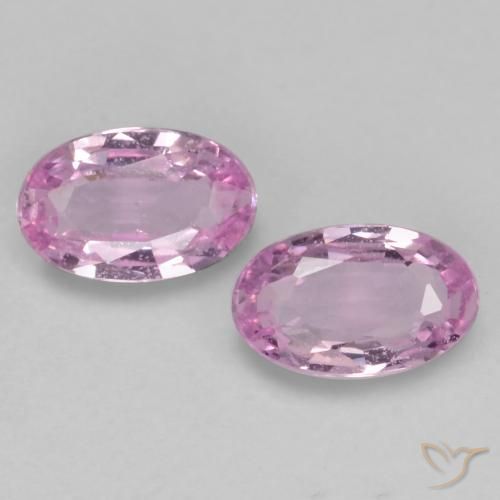 0.53ctw Naturale Rosa porpora chiaro reale Zaffiro, Ovale, VVS-VS