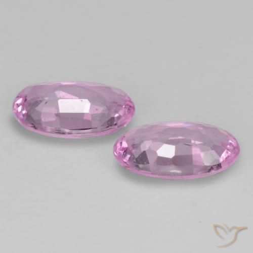 Gemme di Zaffiro Rosa porpora chiaro reale naturale da 0.53 ct, Ovale, VVS-VS