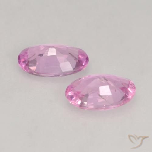 Gemme di Zaffiro Rosa intenso naturale da 0.48 ct, Ovale, VVS-VS