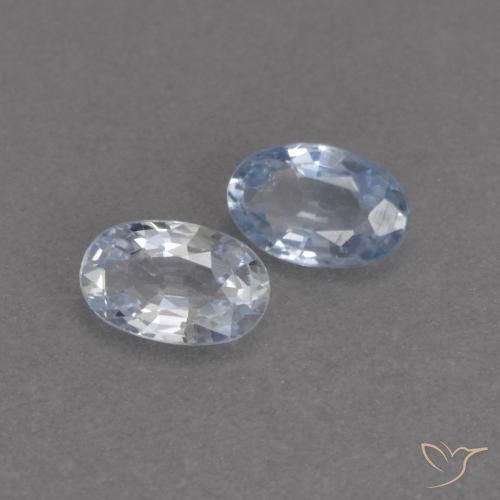 Gemme di Zaffiro Chiaro naturale da 0.58 ct, Ovale, VVS-VS