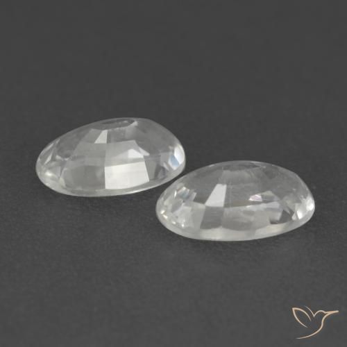 Gemme di Zaffiro Bianco naturale da 0.59 ct, Ovale, VVS-VS