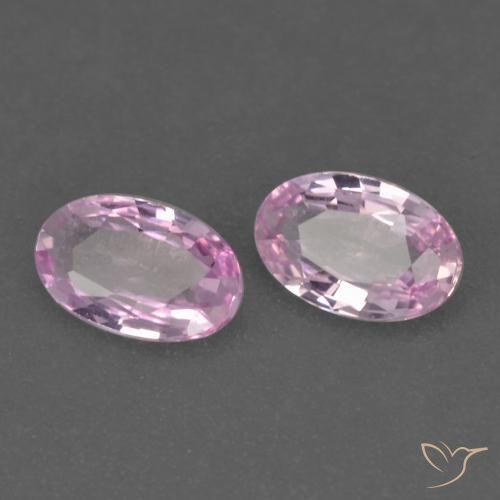 Gemme di Zaffiro Viola rosato chiaro naturale da 0.47 ct, Ovale, VVS-VS