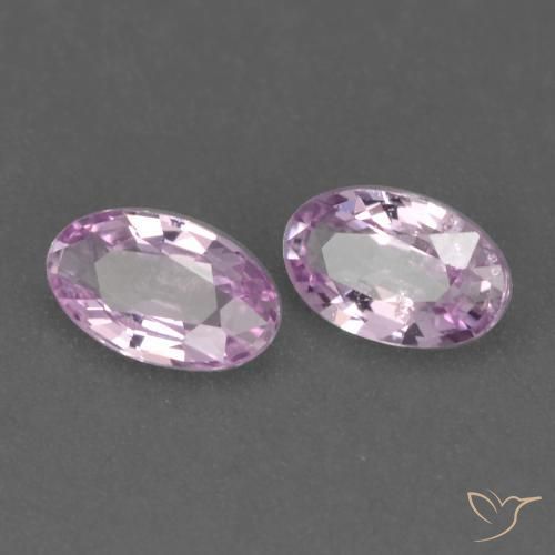 Gemme di Zaffiro Viola chiaro naturale da 0.48 ct, Ovale, VVS-VS