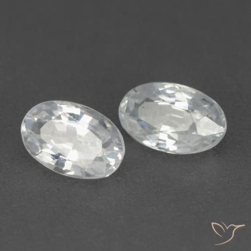 Gemme di Zaffiro Bianco naturale da 0.57 ct, Ovale, VVS-VS