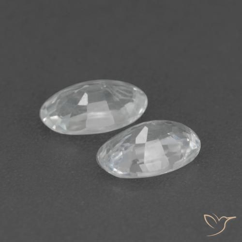Gemme di Zaffiro Bianco naturale da 0.57 ct, Ovale, VVS-VS