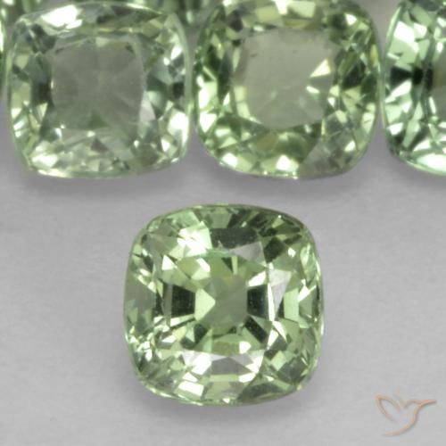 0.42ct Naturale Verde Salvia Chiaro Zaffiro, Cuscino, VVS-VS