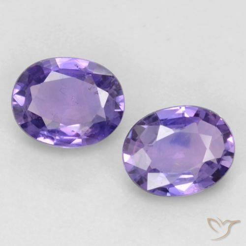0.76ctw Naturale Viola medio Zaffiro, Ovale, VS