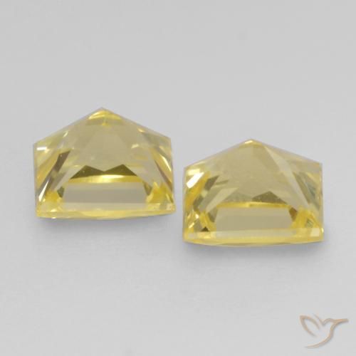 Gemme di Zaffiro Giallo Toscana naturale da 0.71 ct, Quadrato, VVS-VS