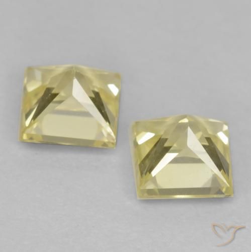 Gemme di Zaffiro Giallo Toscana naturale da 0.74 ct, Quadrato, VVS-VS