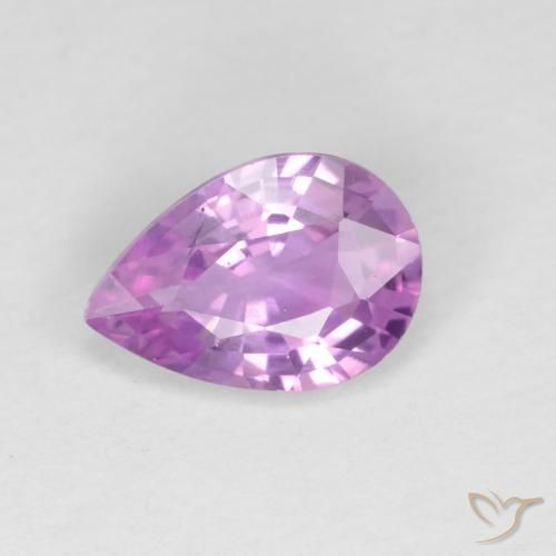 0.59ct Naturale Viola medio Zaffiro, Forma a pera, VVS-VS