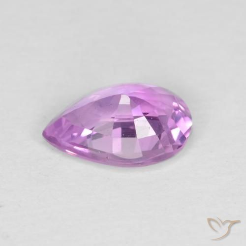Zaffiro Viola medio naturale da 0.59 ct, Forma a pera, VVS-VS