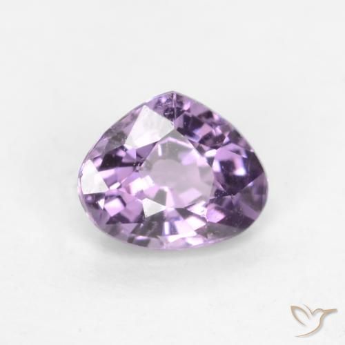 Zaffiro Viola medio naturale da 0.39 ct, Forma a pera, VVS-VS