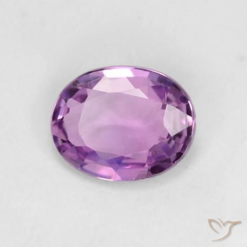 Zaffiro Vivido Rosa Viola naturale da 0.42 ct, Ovale, VVS-VS