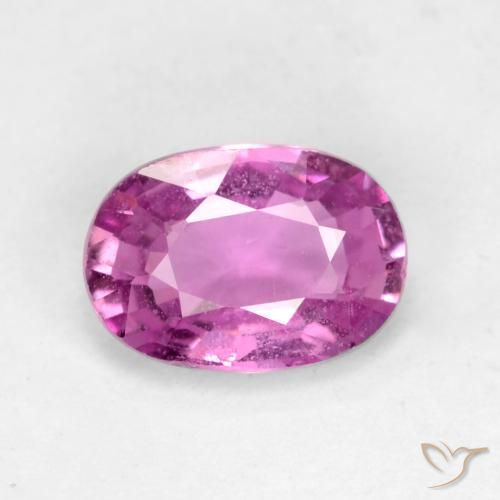 0.67ct Naturale Rosa scuro Zaffiro, Ovale, VVS-VS