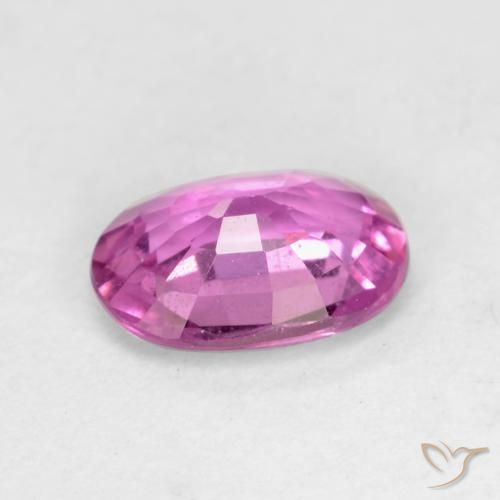 Zaffiro Rosa scuro naturale da 0.67 ct, Ovale, VVS-VS
