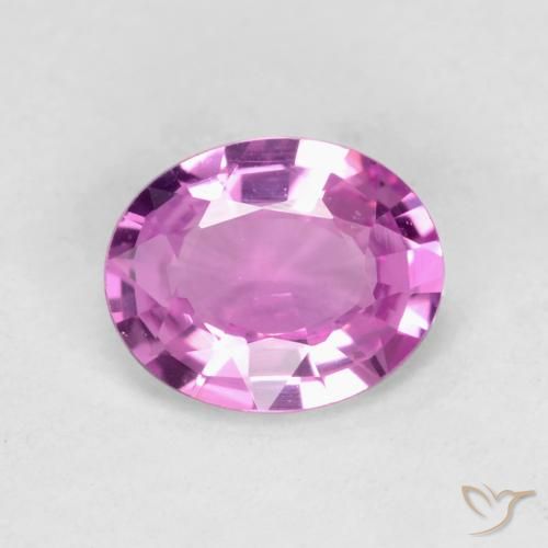 0.46ct Naturale Viola rosato intenso Zaffiro, Ovale, VS