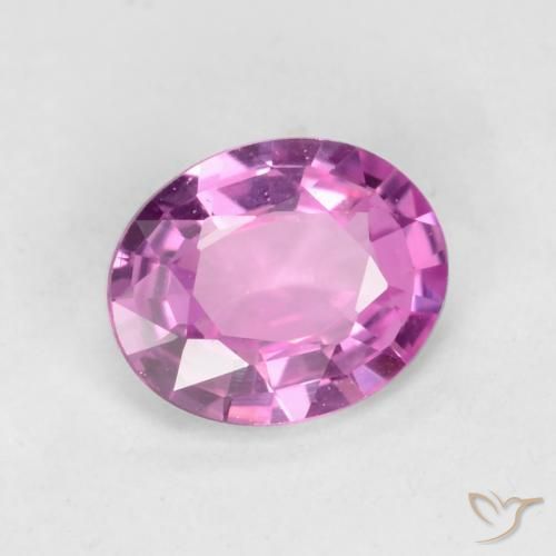 Zaffiro Viola rosato intenso naturale da 0.46 ct, Ovale, VS