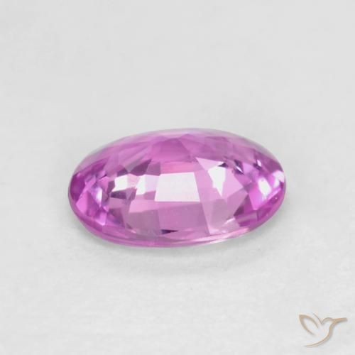 Zaffiro Viola rosato intenso naturale da 0.46 ct, Ovale, VS