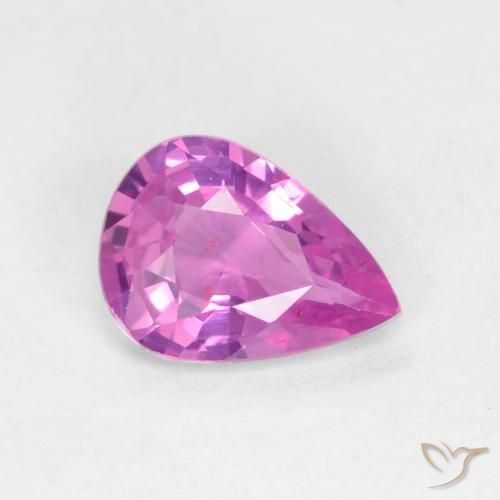 0.49ct Naturale Viola medio Zaffiro, Forma a pera, VS