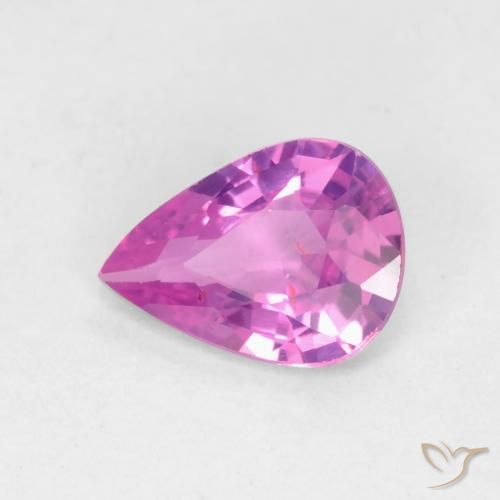 Zaffiro Viola medio naturale da 0.49 ct, Forma a pera, VS