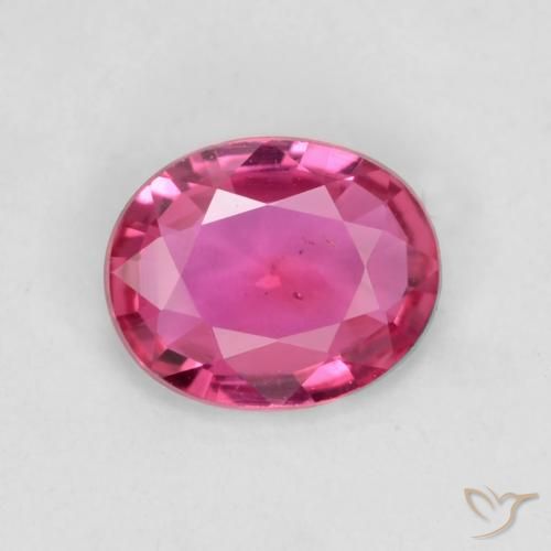 0.42ct Naturale Rosa medio-scuro Zaffiro, Ovale, VS