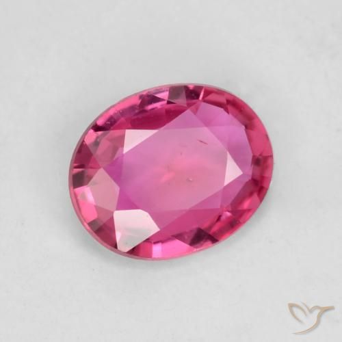 Zaffiro Rosa medio-scuro naturale da 0.42 ct, Ovale, VS