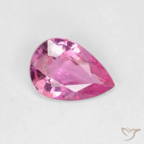 0.49ct Naturale Rosa porpora reale Zaffiro, Forma a pera, VS