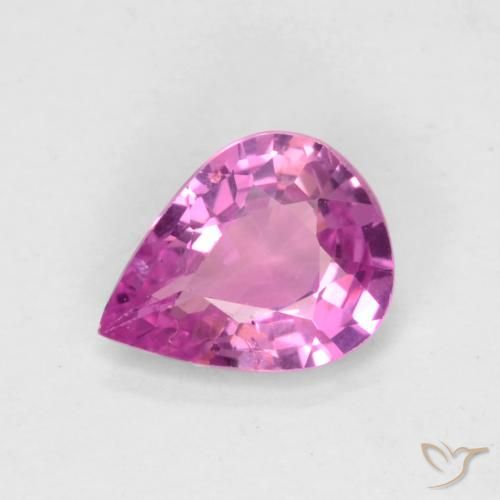 0.54ct Naturale Viola-Rosa Zaffiro, Forma a pera, VS