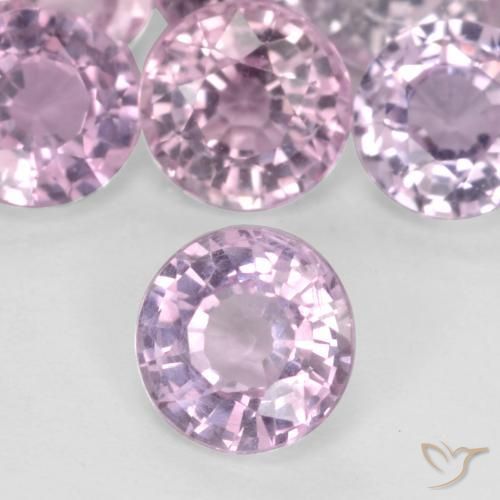 Zaffiro Rosa Ciliegia Chiaro naturale da 0.41 ct, Rotondo, VS