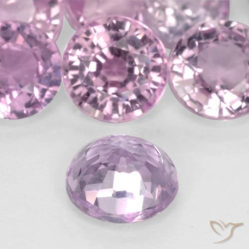 Zaffiro Rosa Ciliegia Chiaro naturale da 0.41 ct, Rotondo, VS