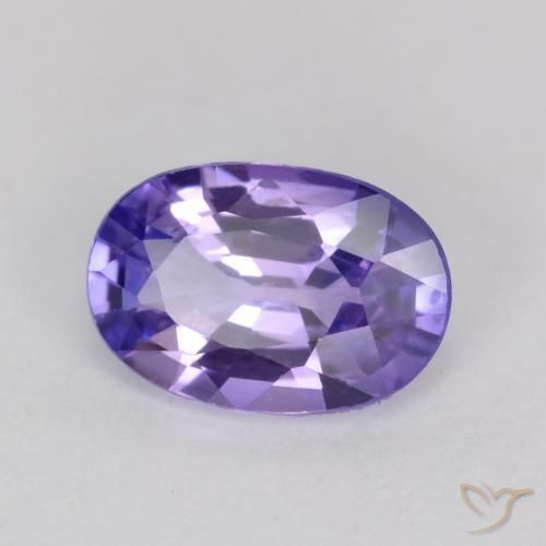 Zaffiro Viola scuro naturale da 0.55 ct, Ovale, VS