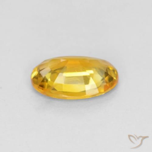 Zaffiro Dorato naturale da 0.62 ct, Ovale, VVS-VS