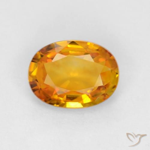 0.82ct Naturale Arancio Medio Zaffiro, Ovale, VVS-VS, Photo A